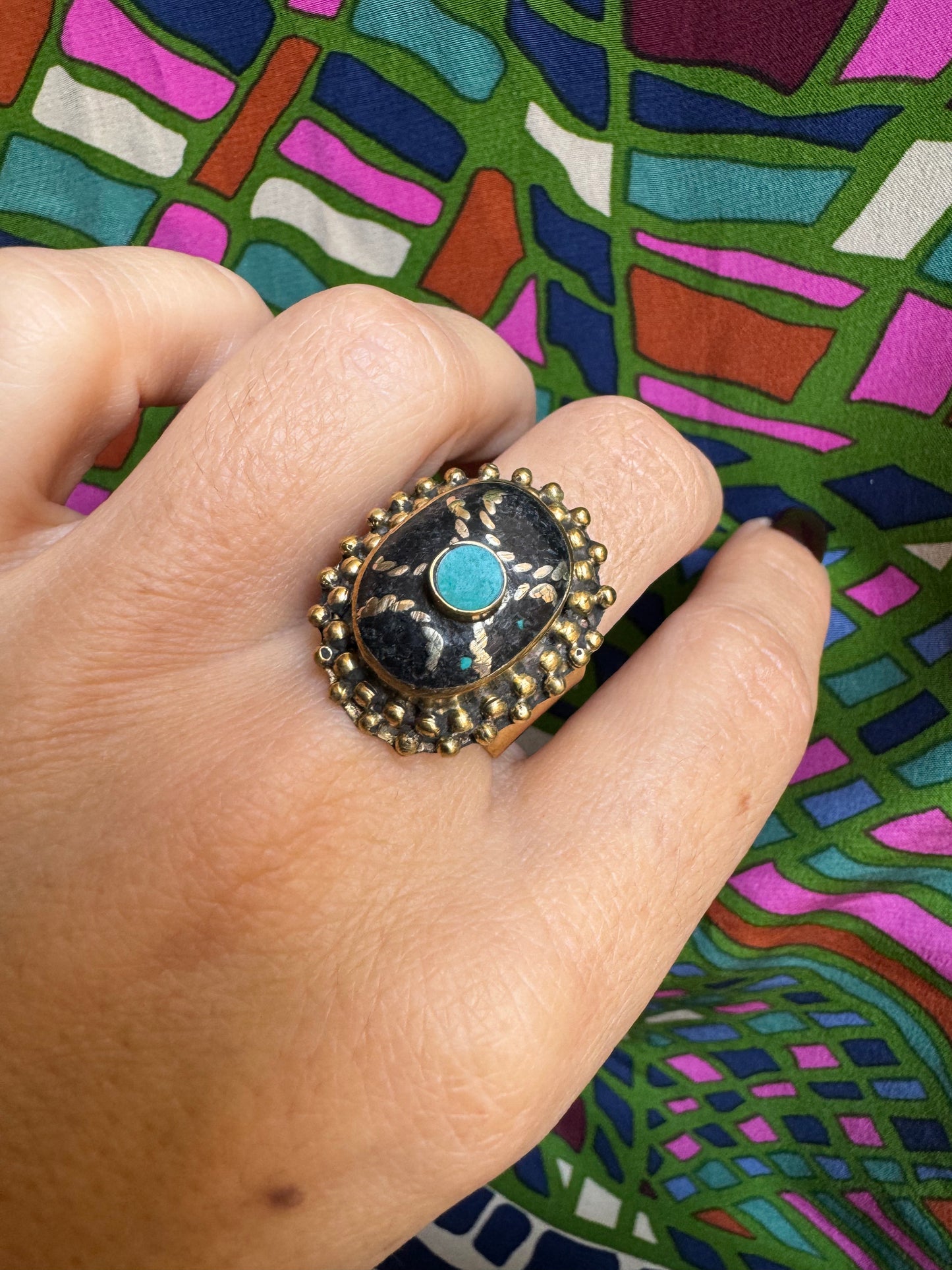 Nepalese mosaic ring