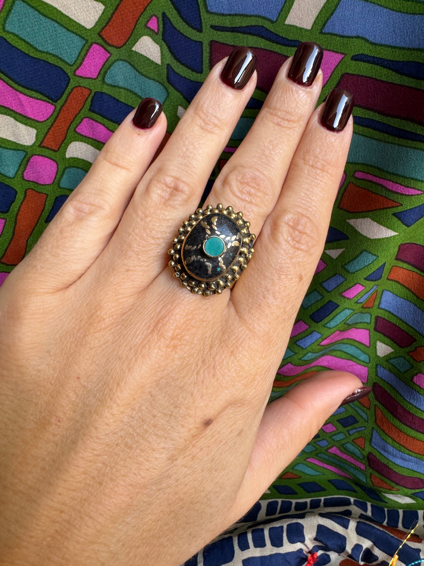 Nepalese mosaic ring