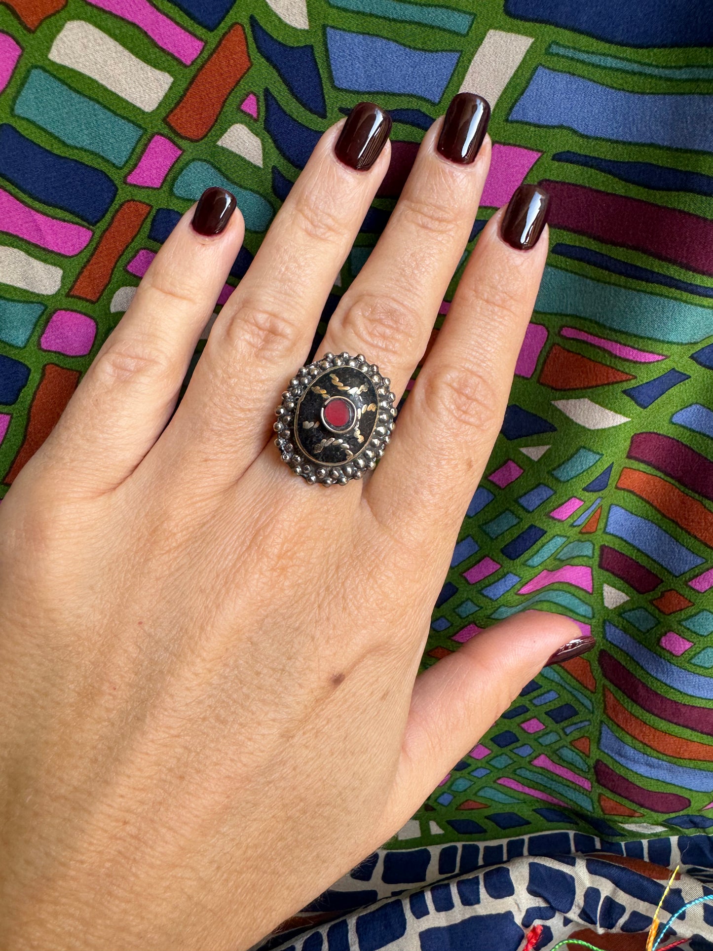 Nepalese mosaic ring