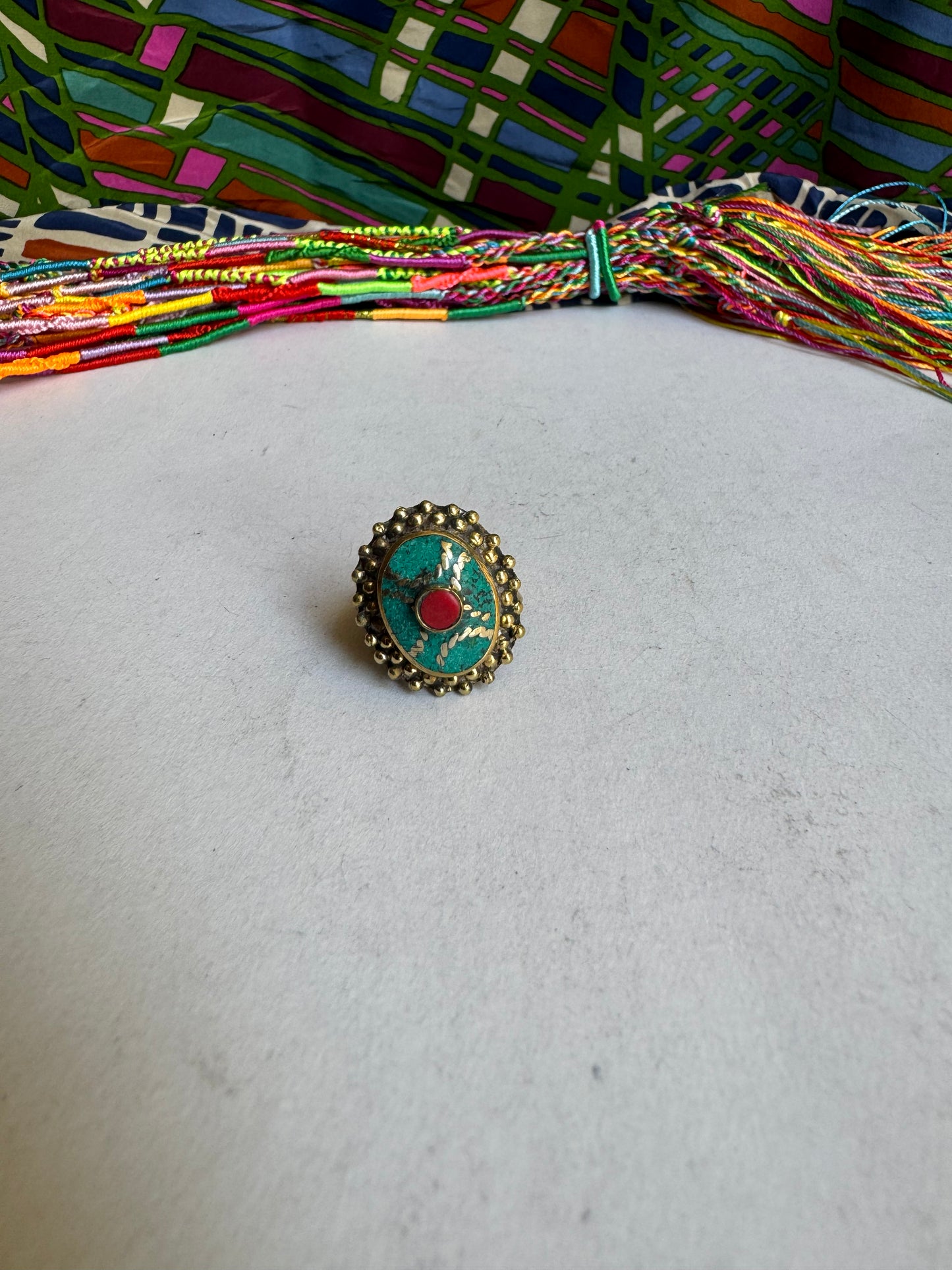 Nepalese mosaic ring