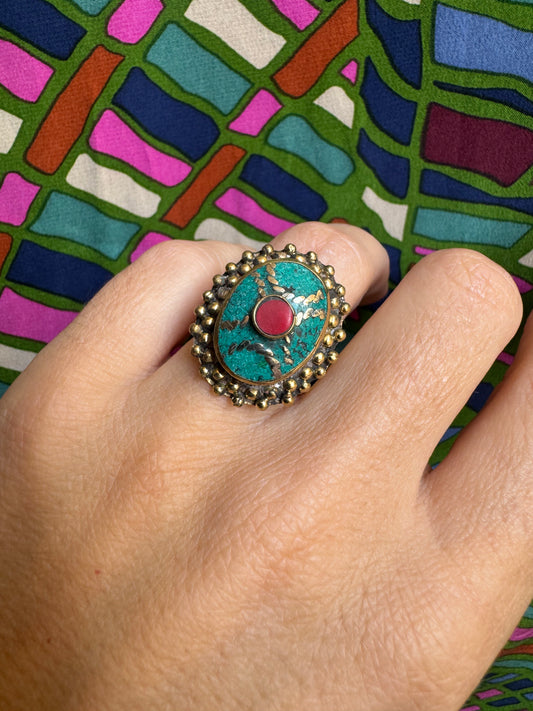 Nepalese mosaic ring