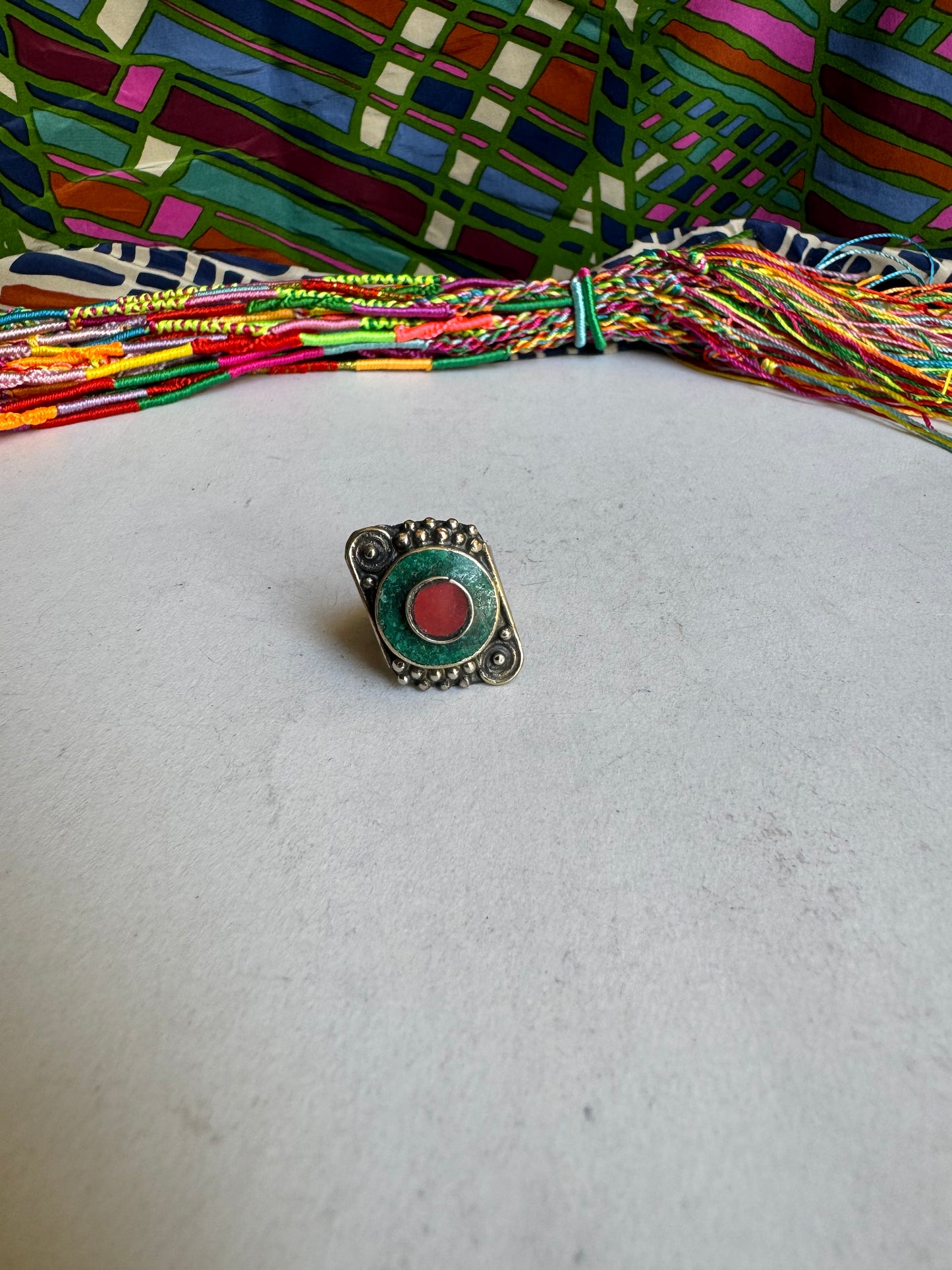 Nepalese mosaic ring