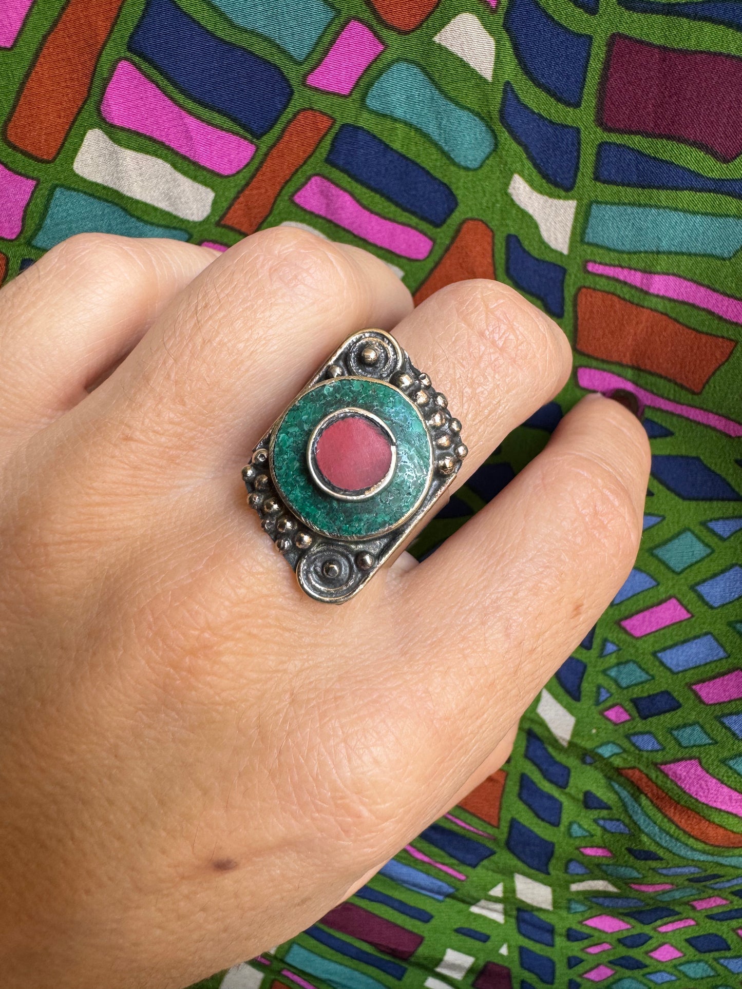 Nepalese mosaic ring