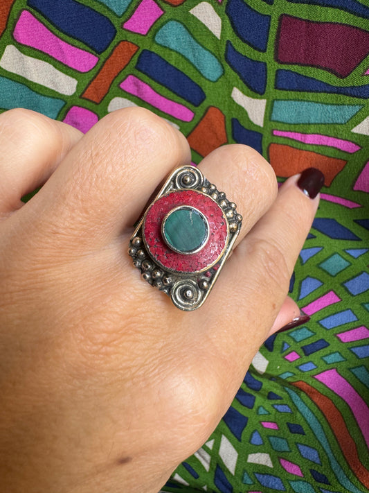 Nepalese mosaic ring