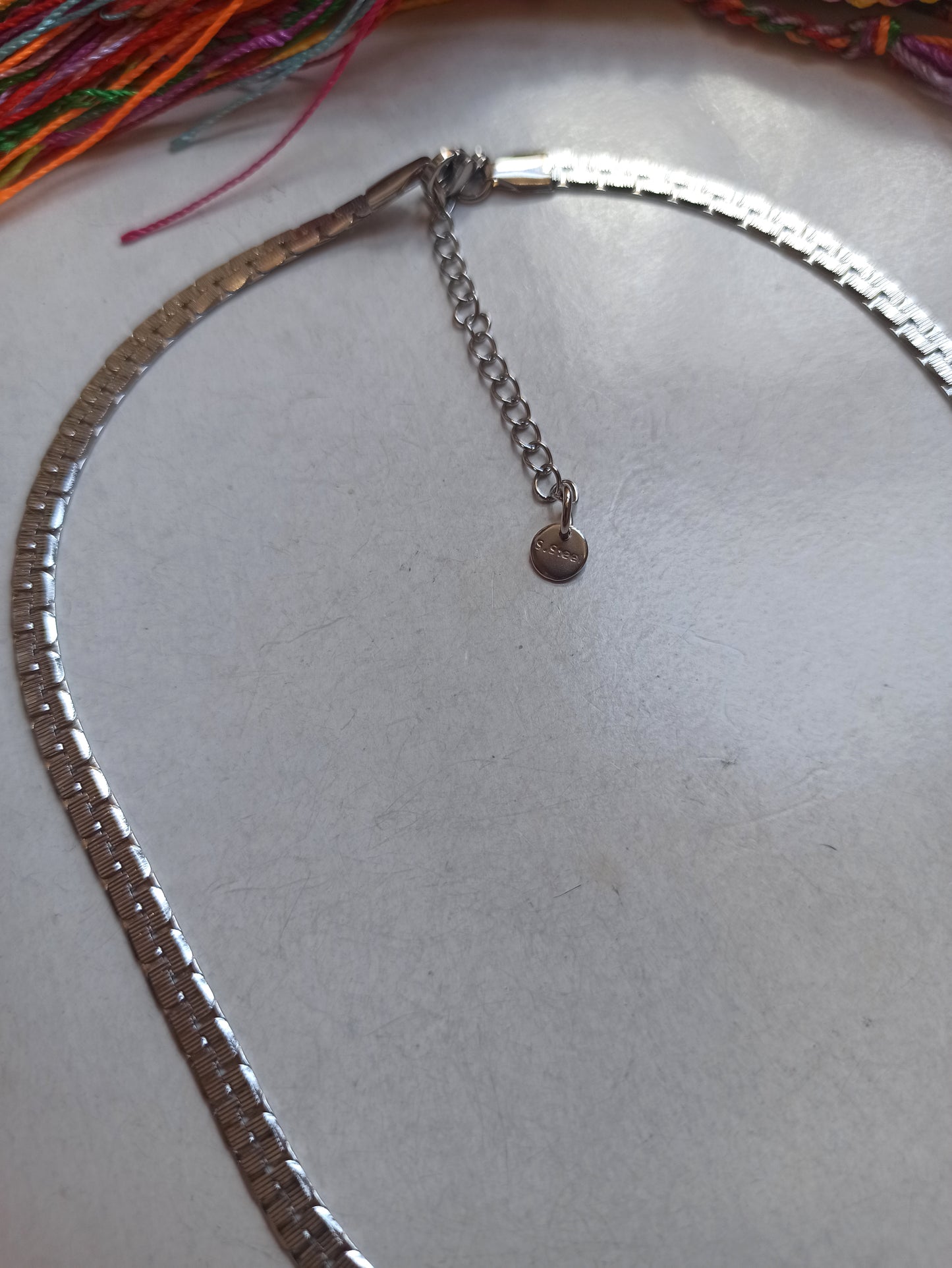 Steel snake choker necklace 40cm