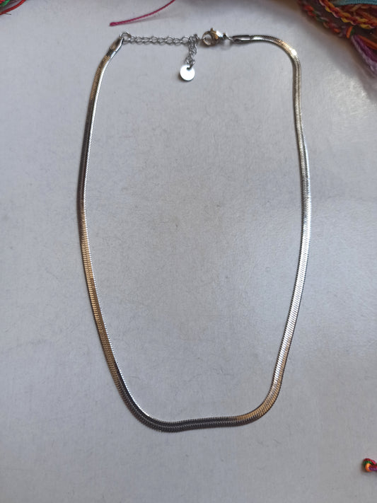 Schlangen-Choker-Halskette, 37 cm, Stahl, 2S