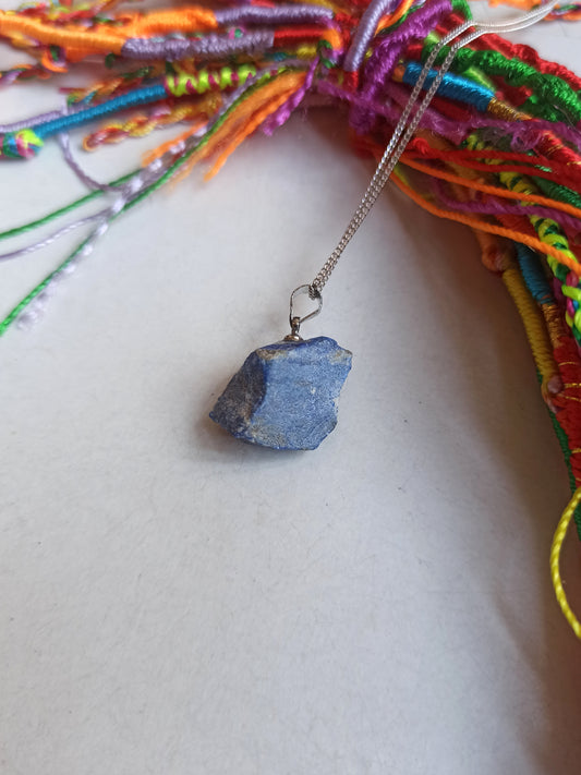 Raw lapis lazuli pendant pendant