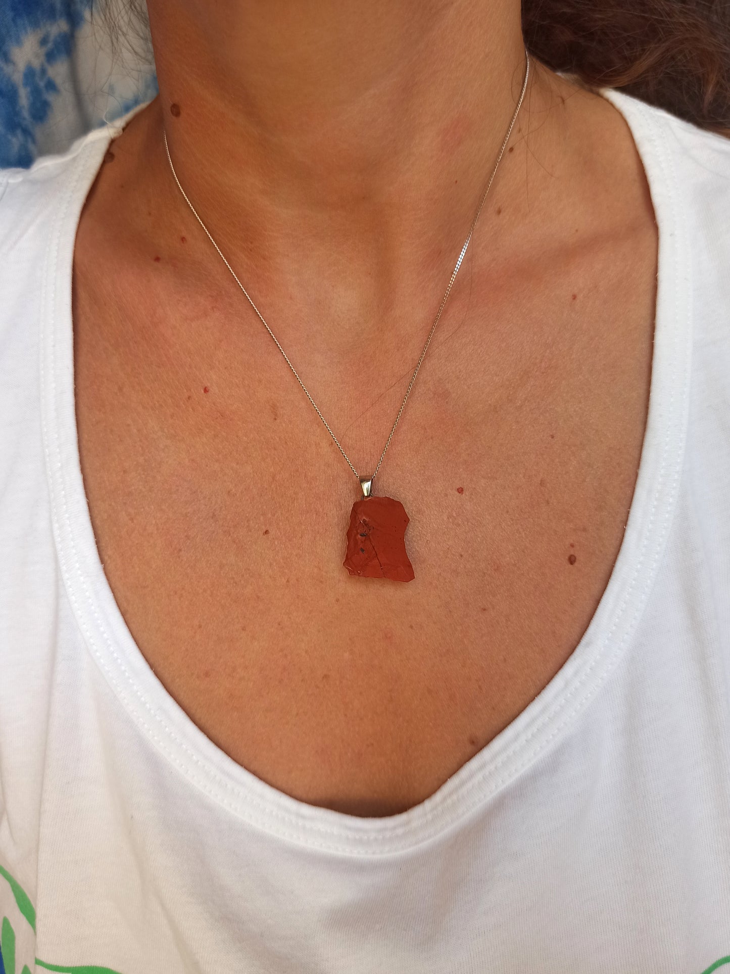 Raw red jasper pendant pendant