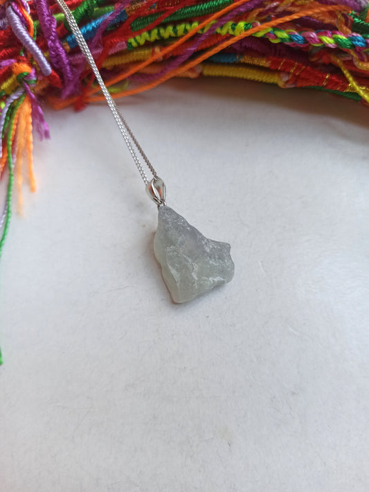 Raw fluorite pendant pendant