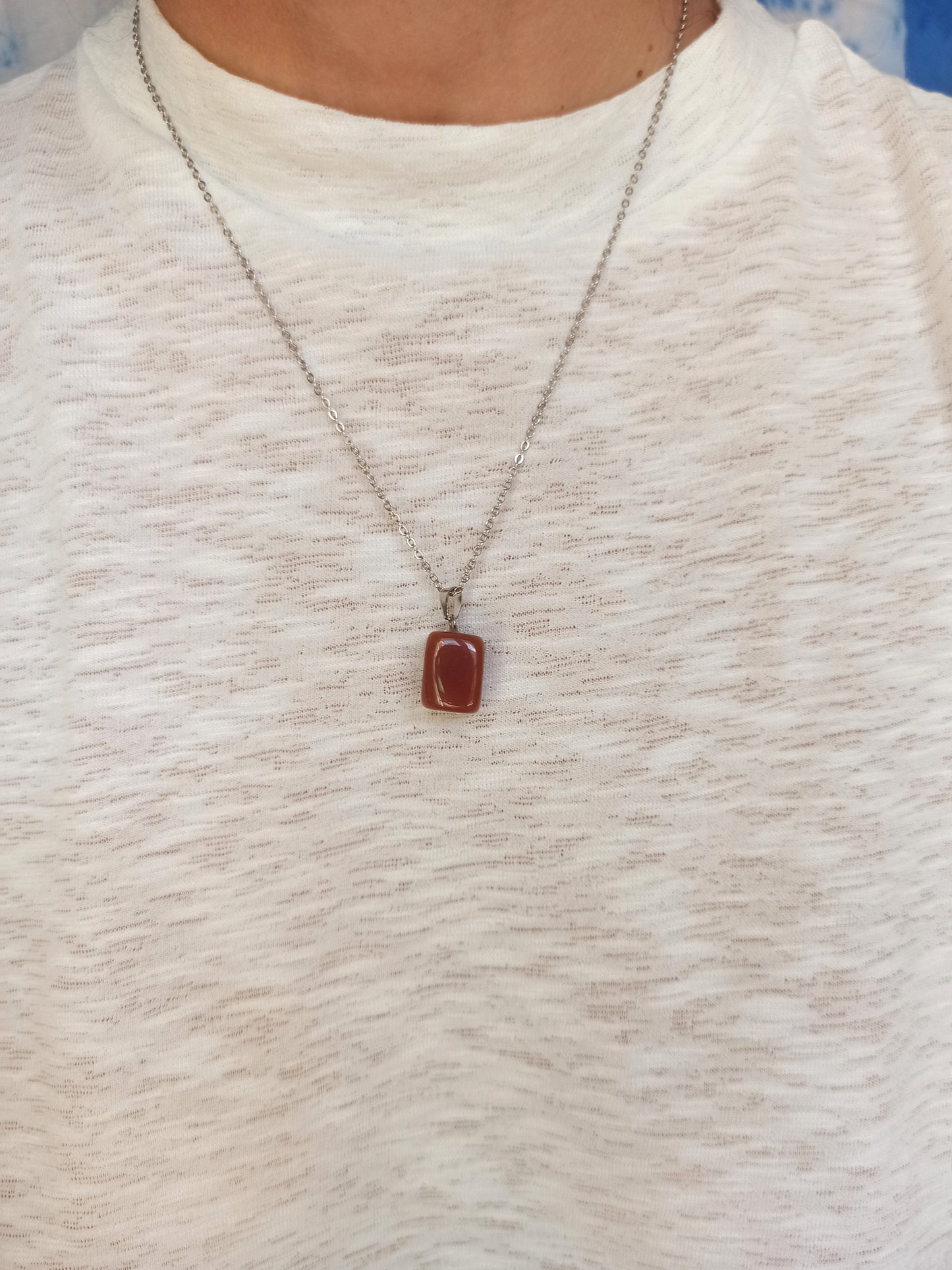 Tumbled red jasper pendant pendant