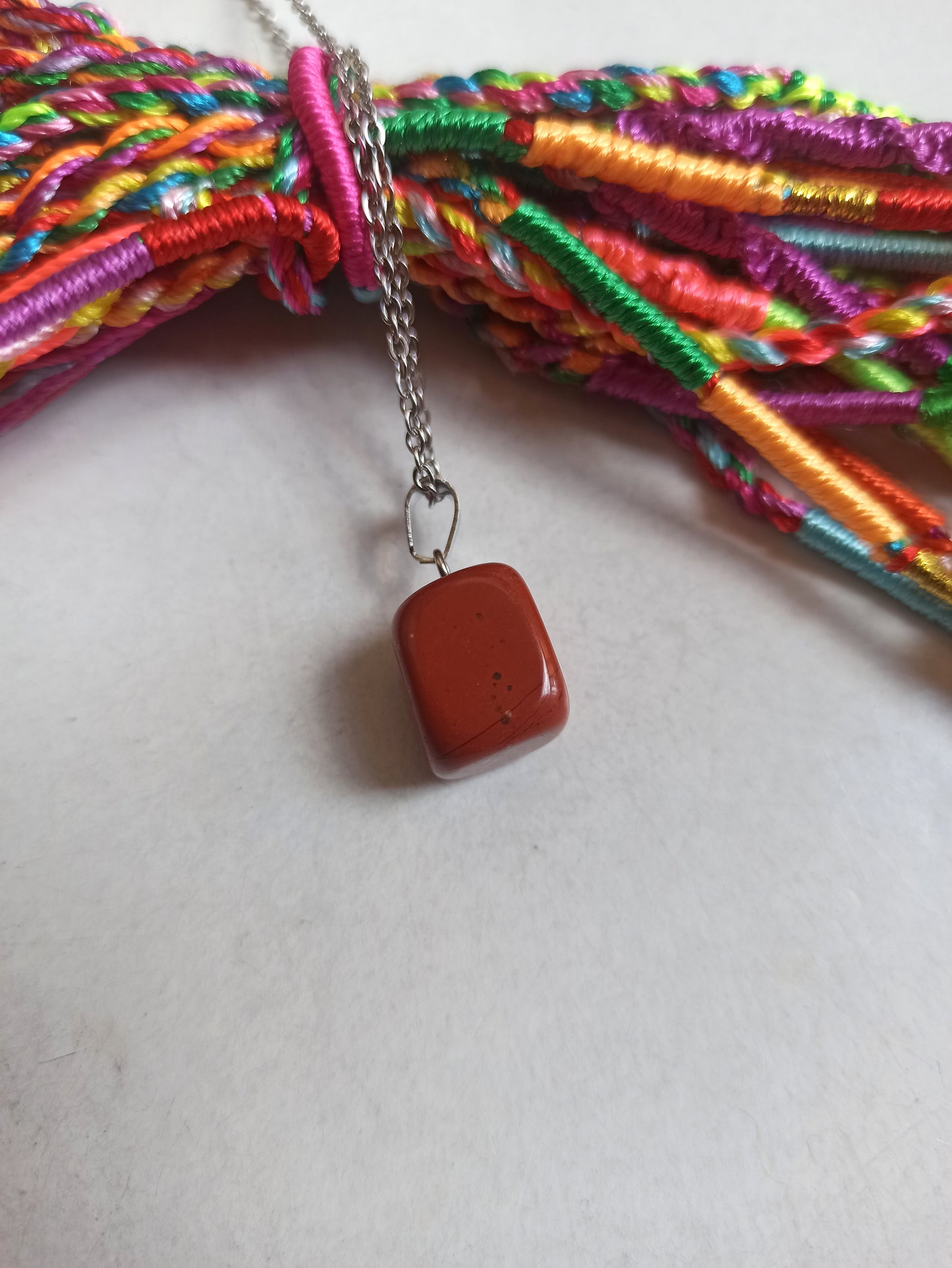 Tumbled red jasper pendant pendant