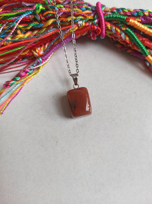 Tumbled carnelian pendant pendant