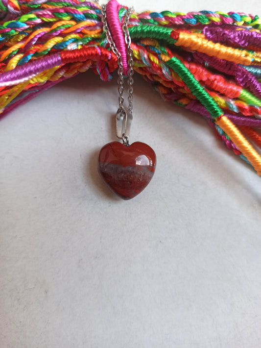 Red jasper heart pendant pendant