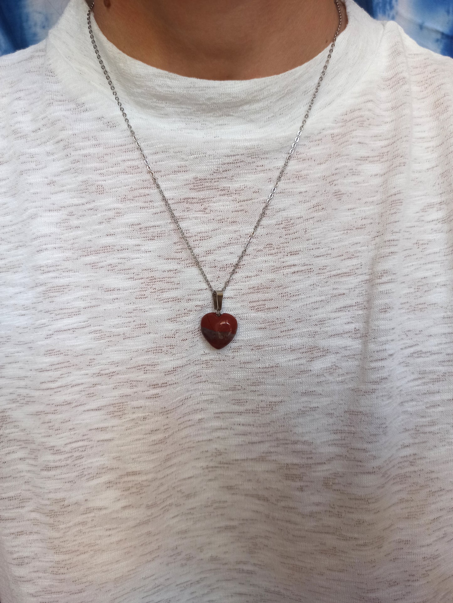 Red jasper heart pendant pendant