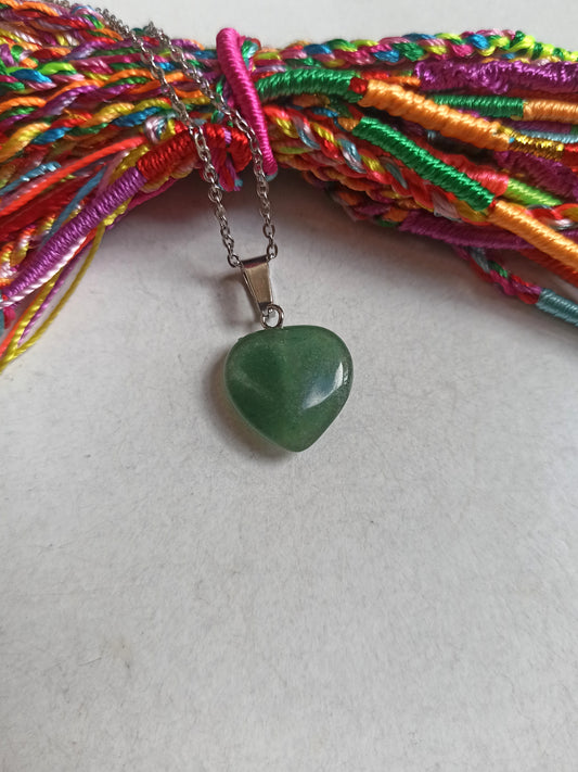 Green aventurine heart pendant pendant