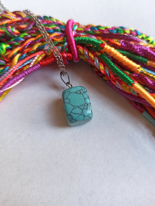 Tumbled turquenite pendant pendant