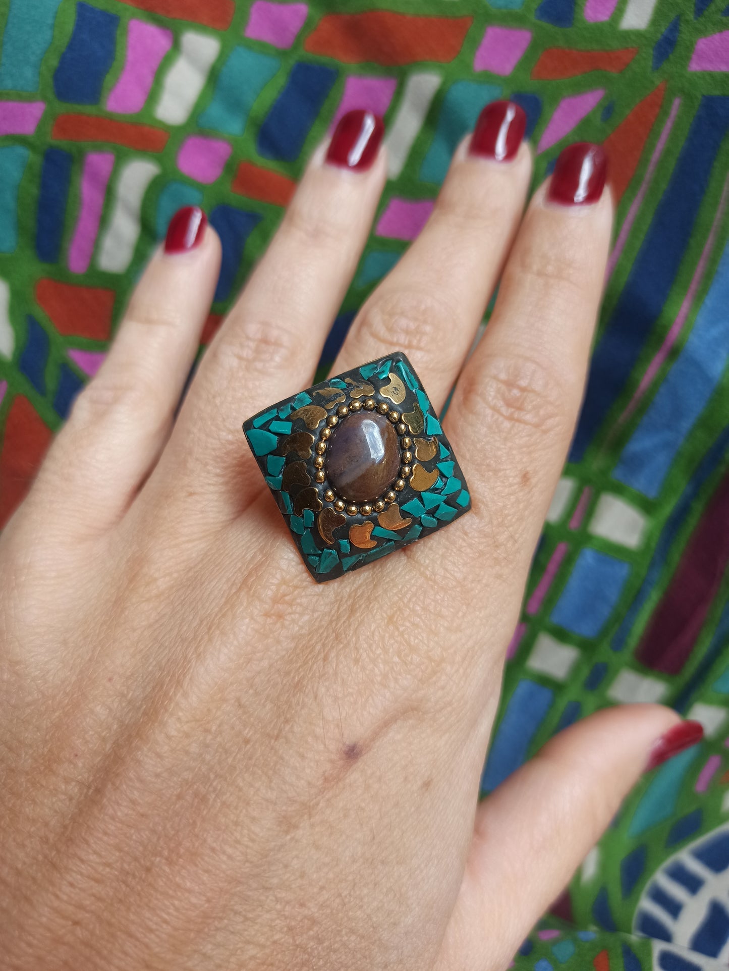 Nepalese mosaic ring