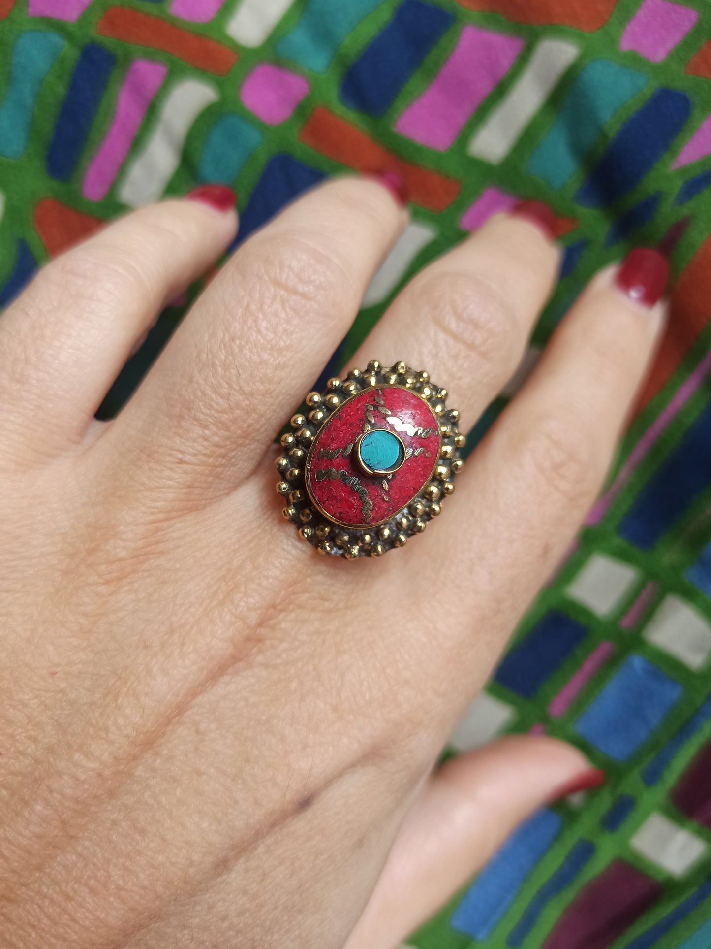 Nepalese mosaic ring