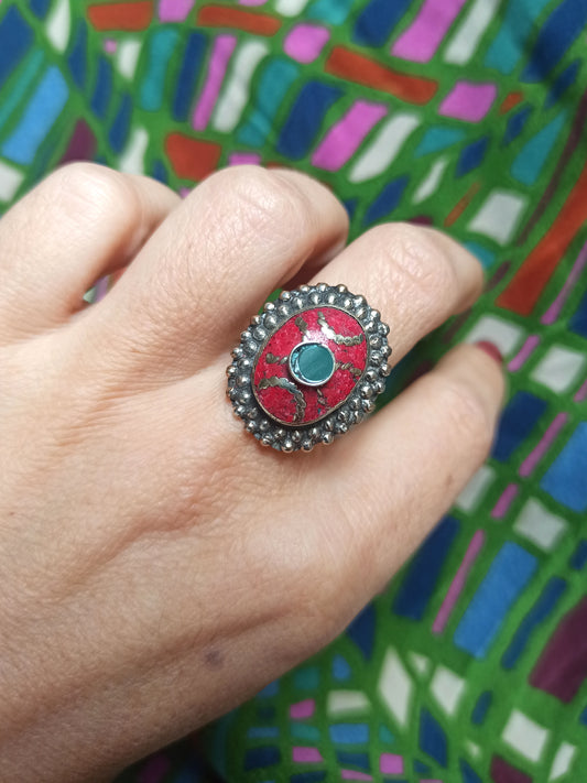 Nepalese mosaic ring