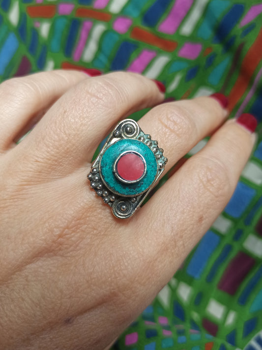 Nepalese mosaic ring