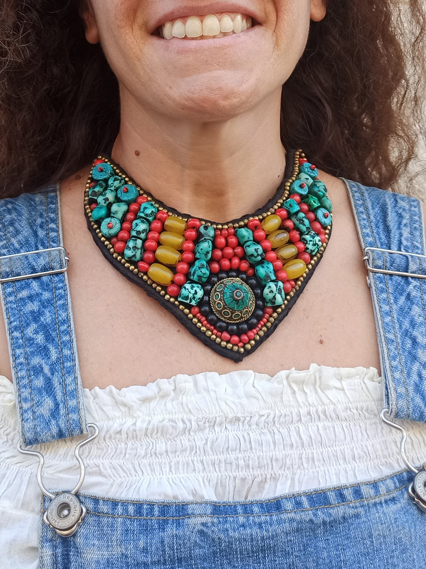 Nepalese bib necklace