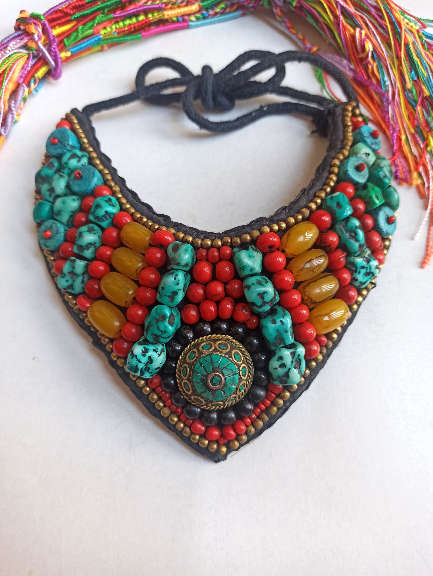 Nepalese bib necklace