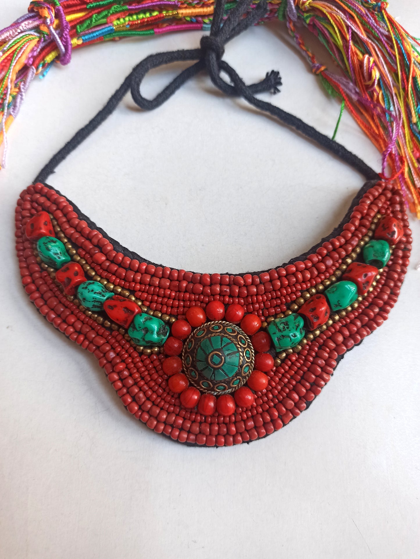 Nepalese bib necklace