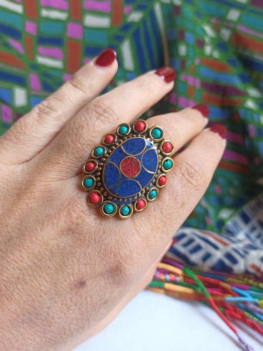 Nepalese mosaic ring