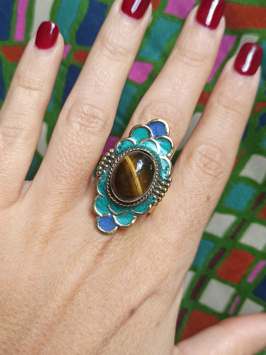 Nepalese mosaic ring