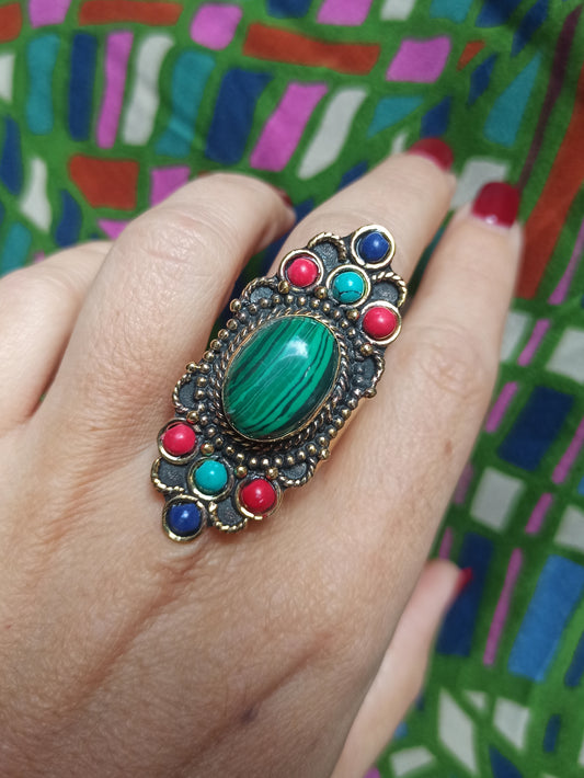 Nepalese mosaic ring