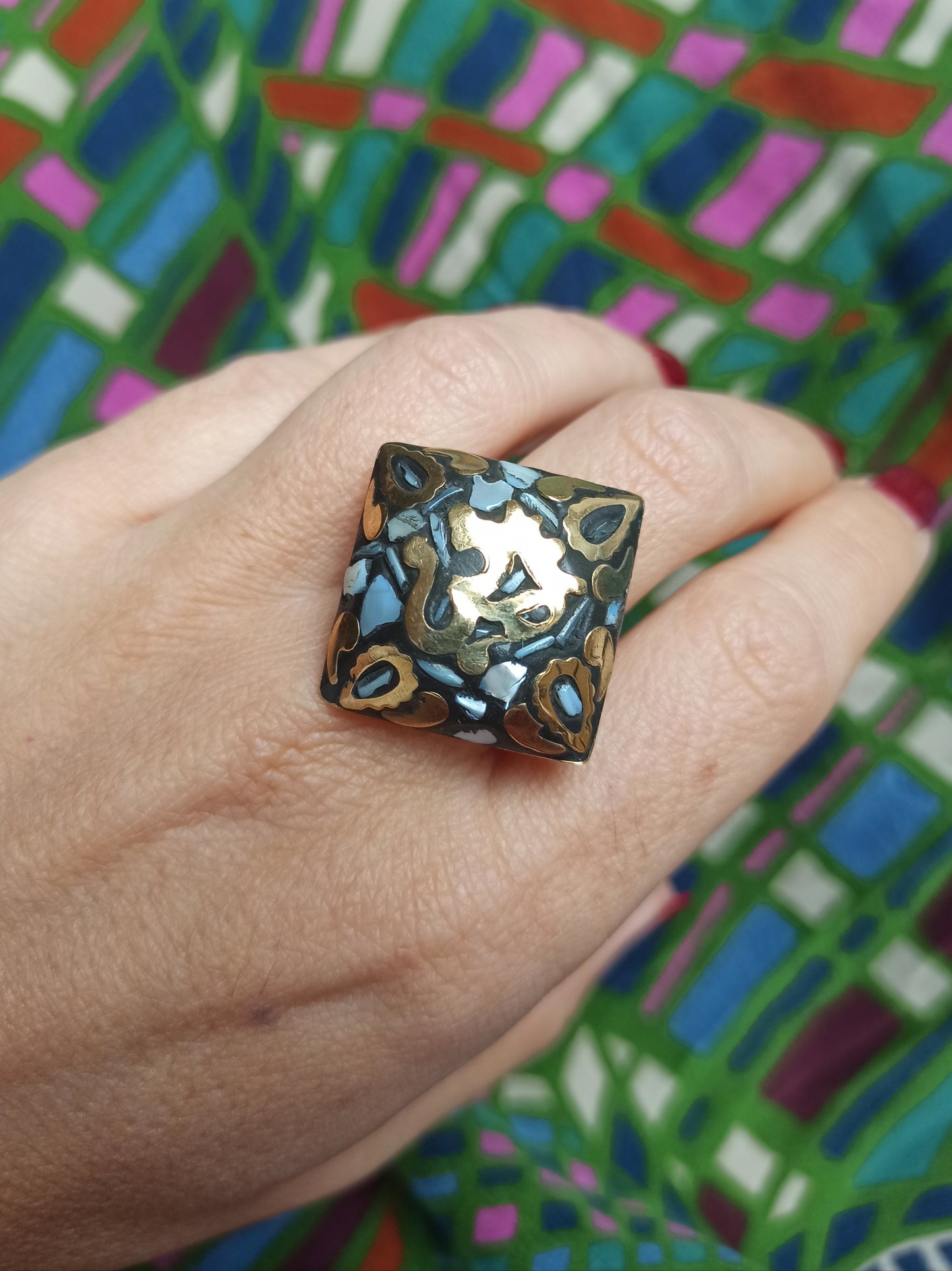 Nepalese mosaic ring