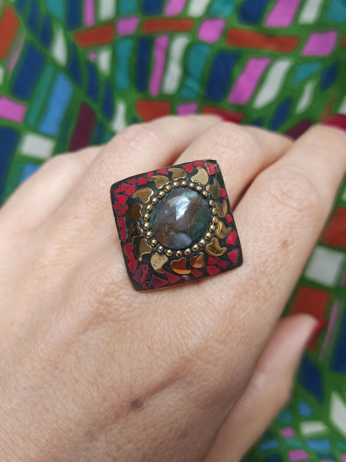 Nepalese mosaic ring