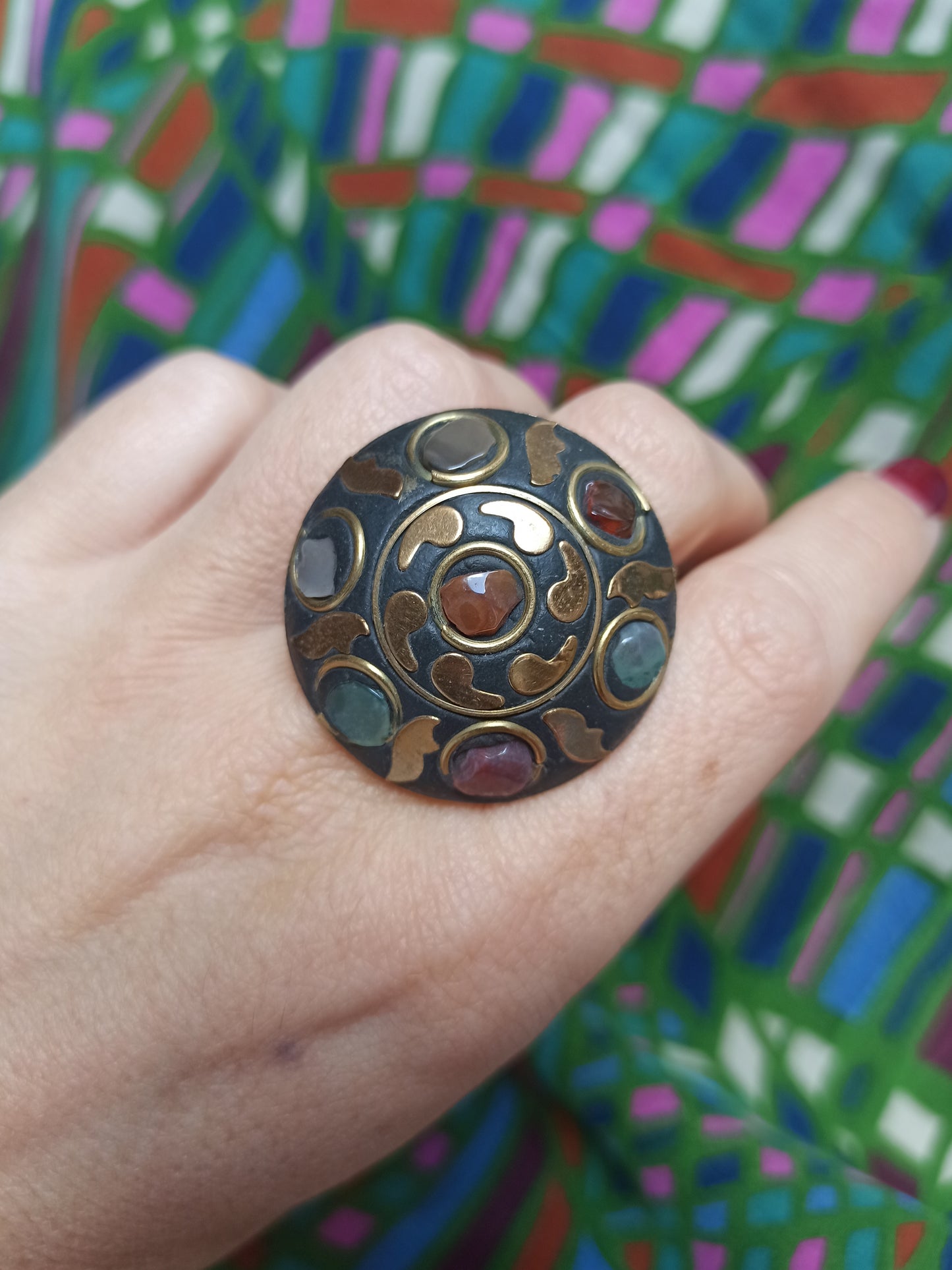 Nepalese mosaic ring