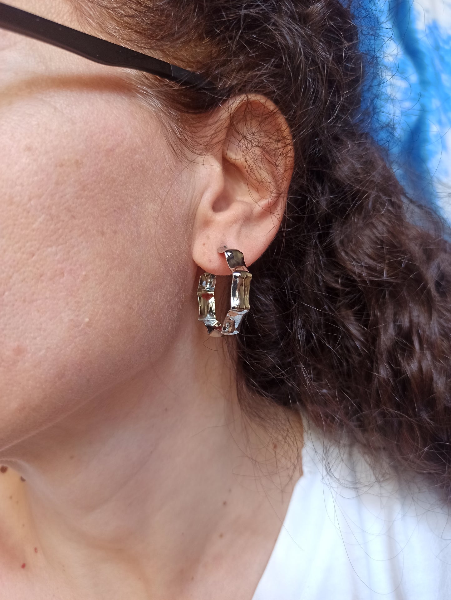 Steel earrings