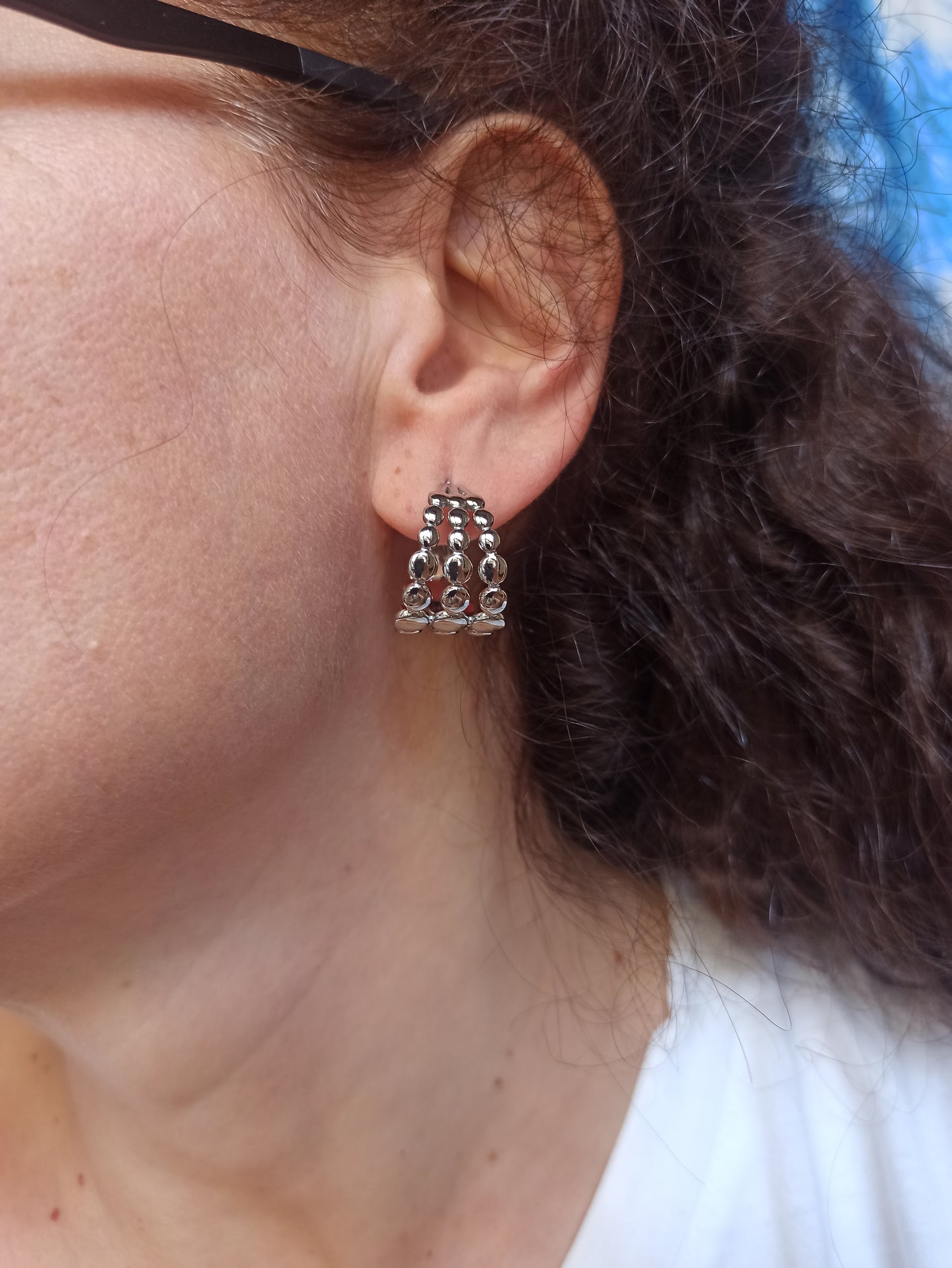 Steel earrings