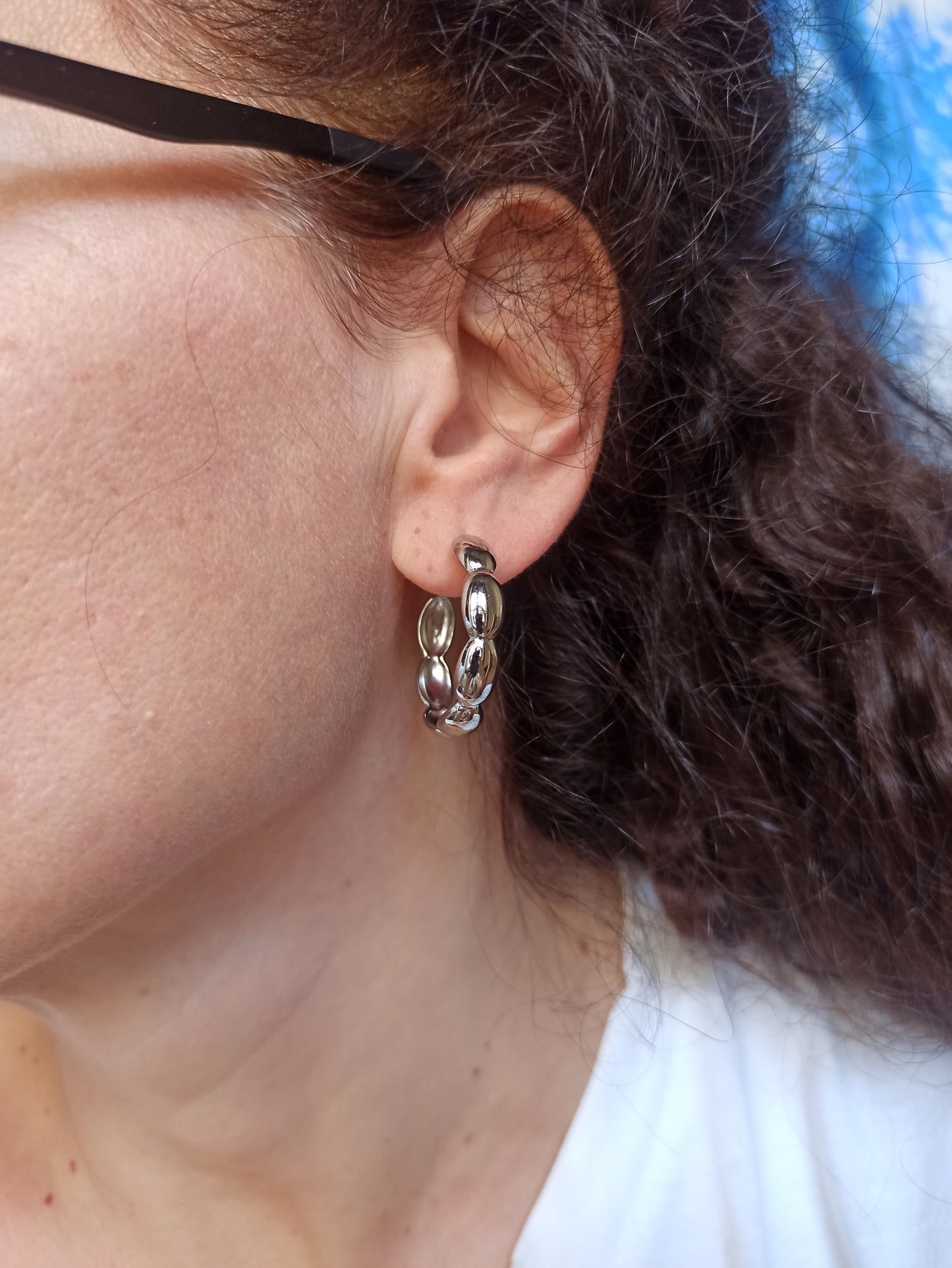 Steel earrings