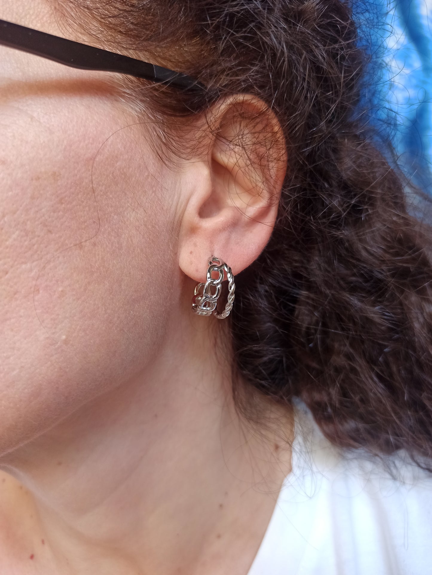 Steel earrings