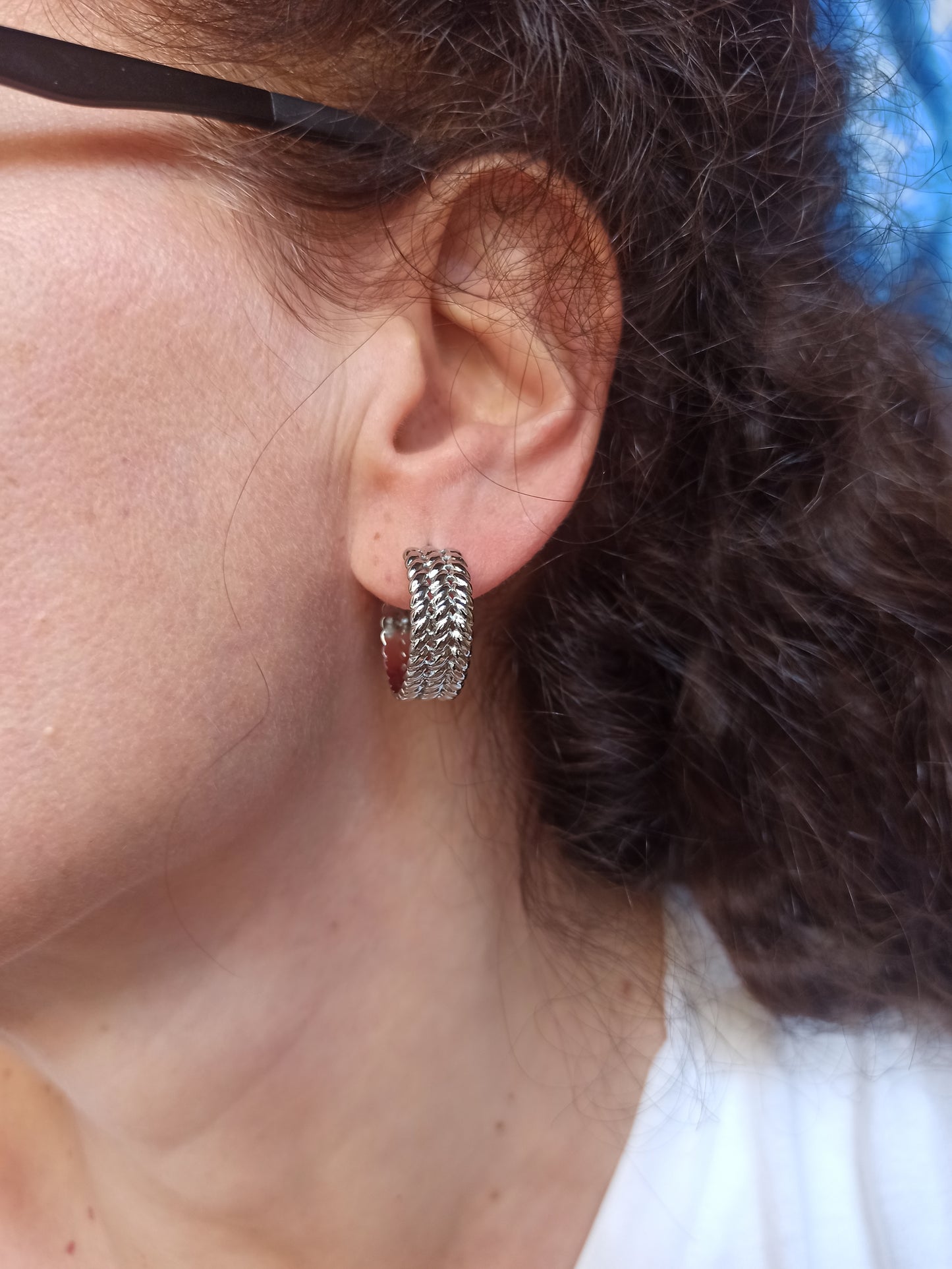 Steel earrings