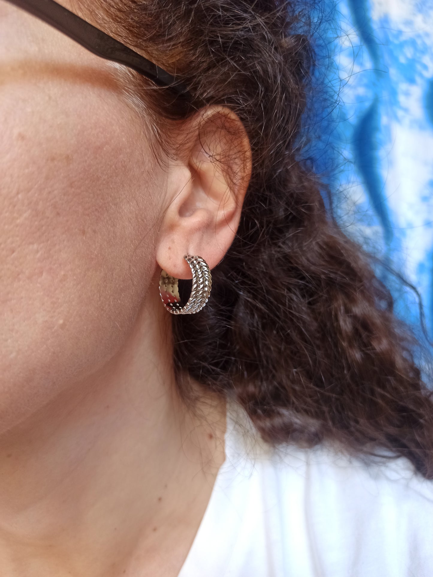 Steel earrings