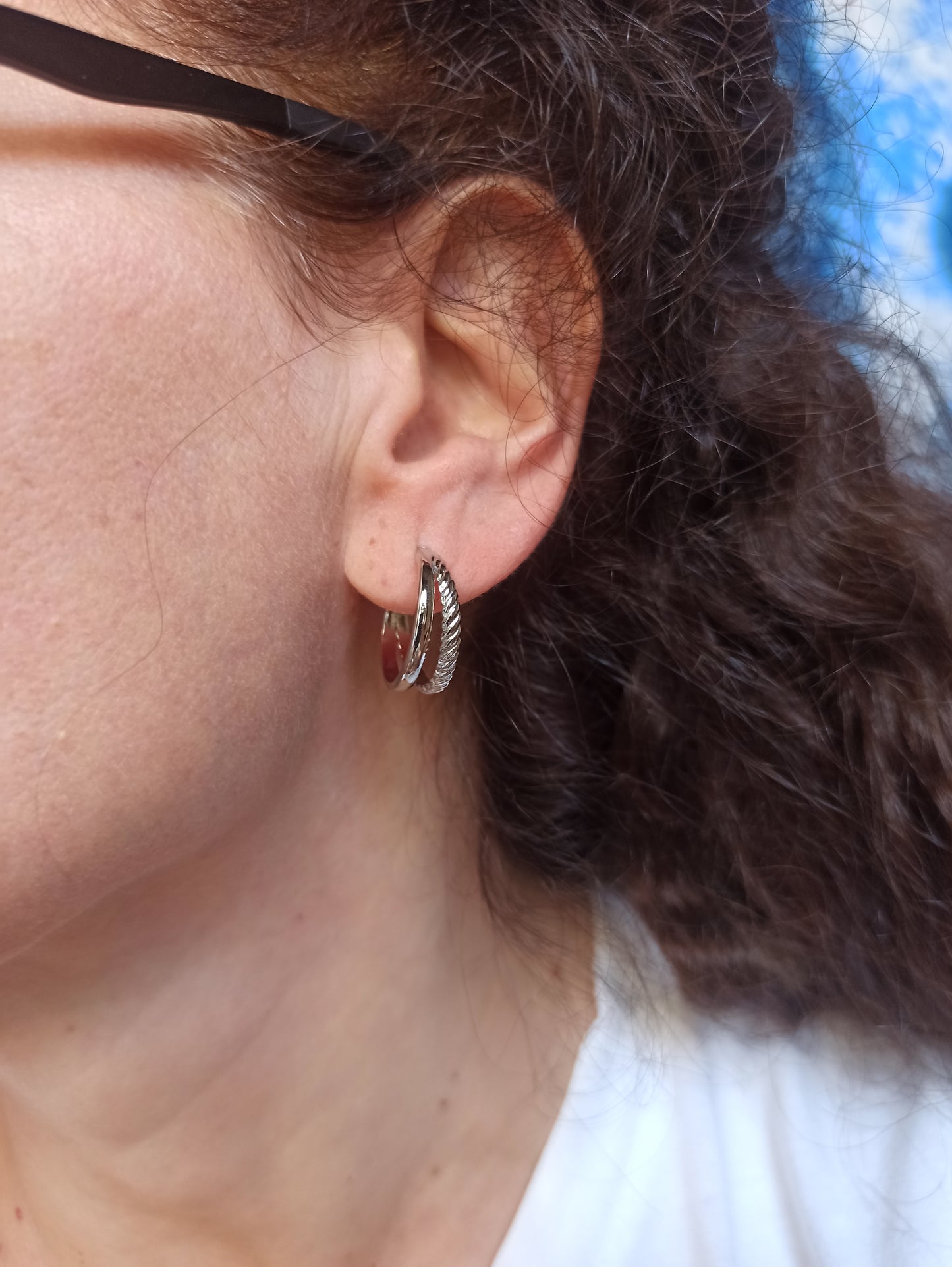 Steel earrings