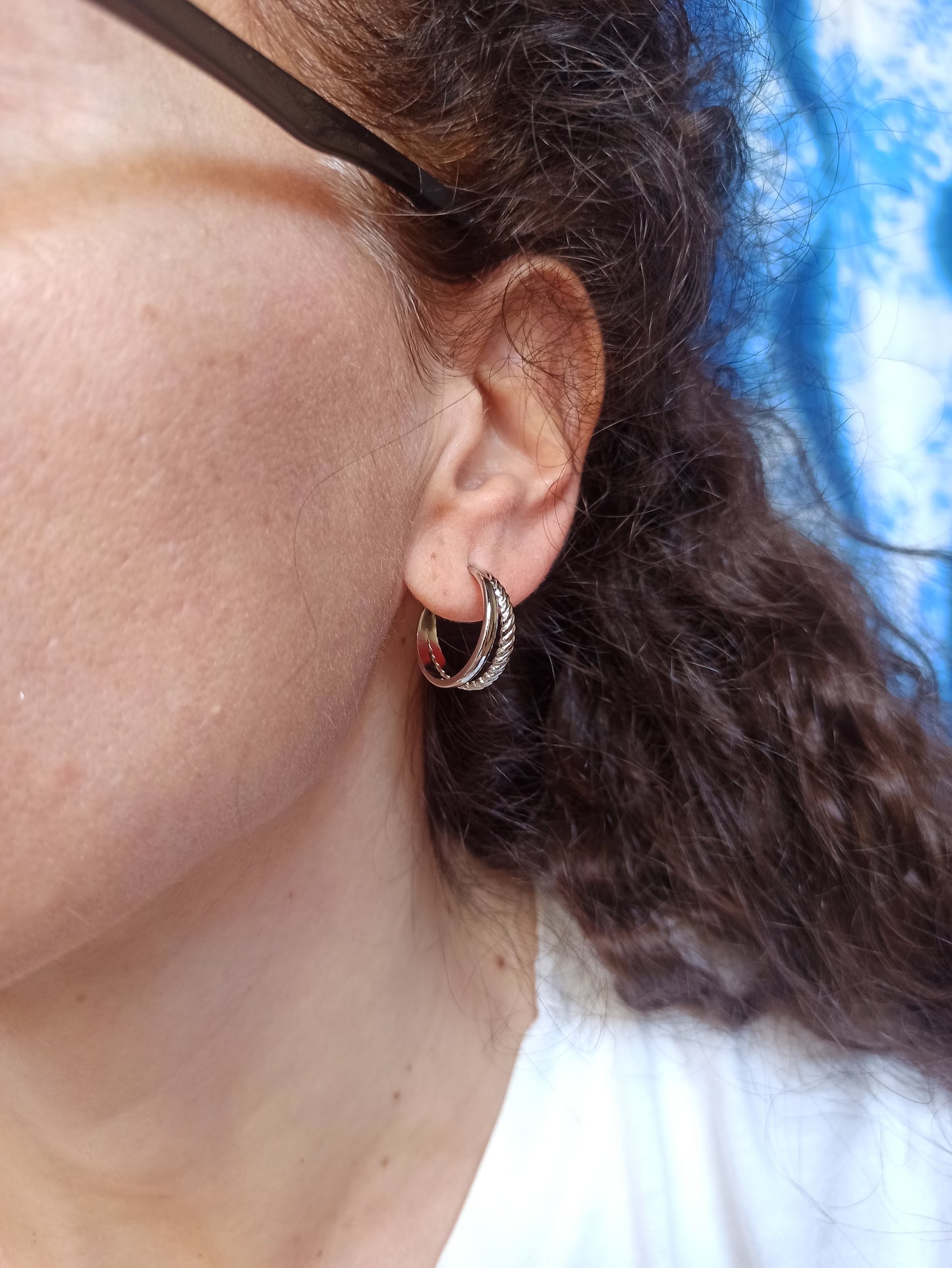 Steel earrings