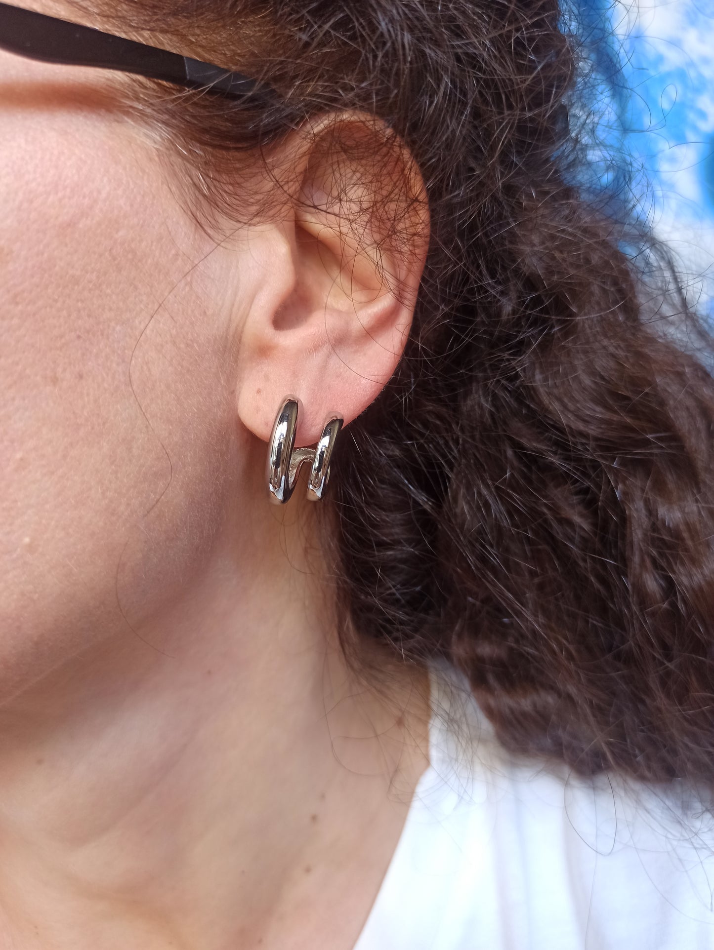 Steel earrings