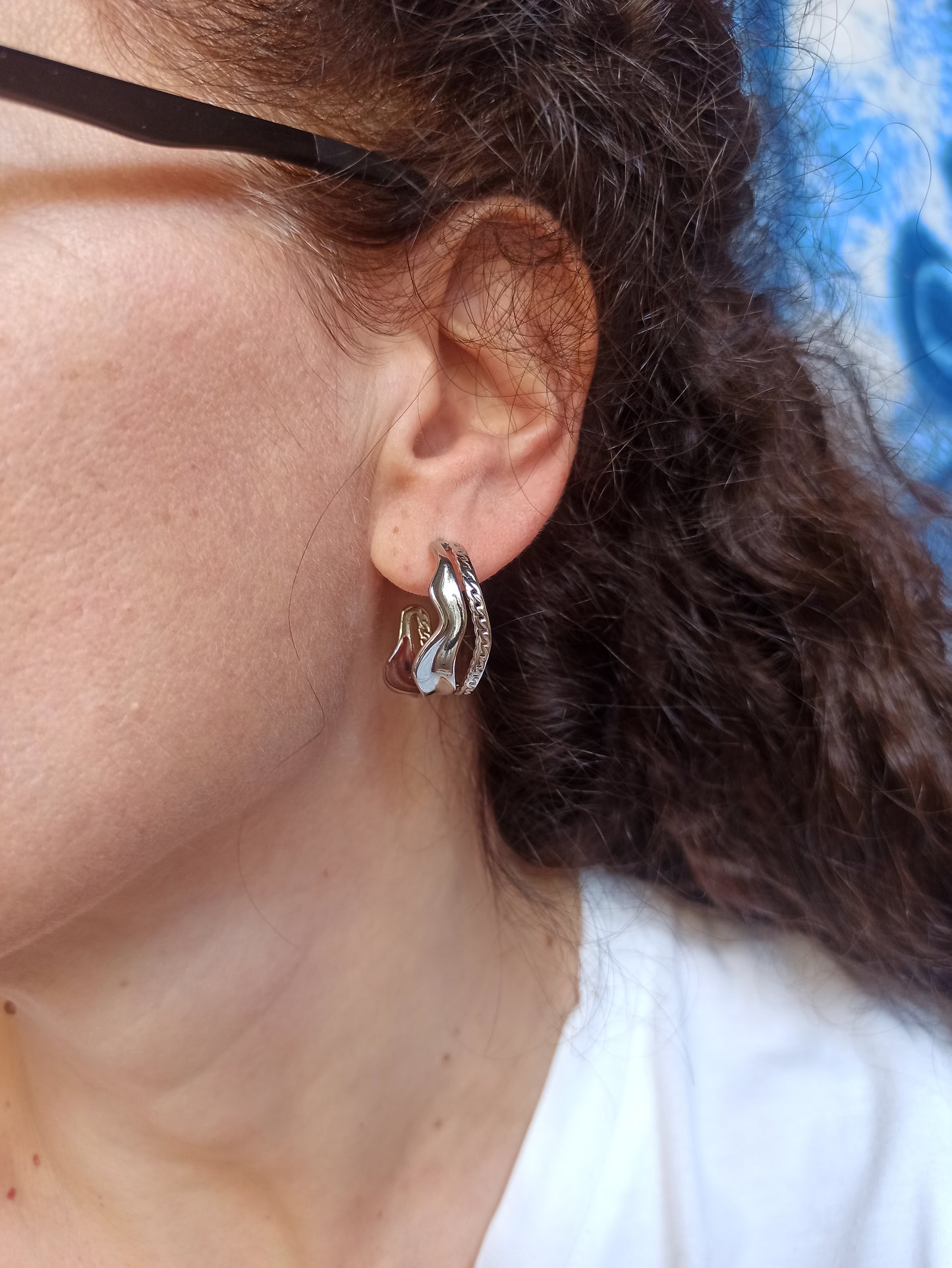 Steel earrings