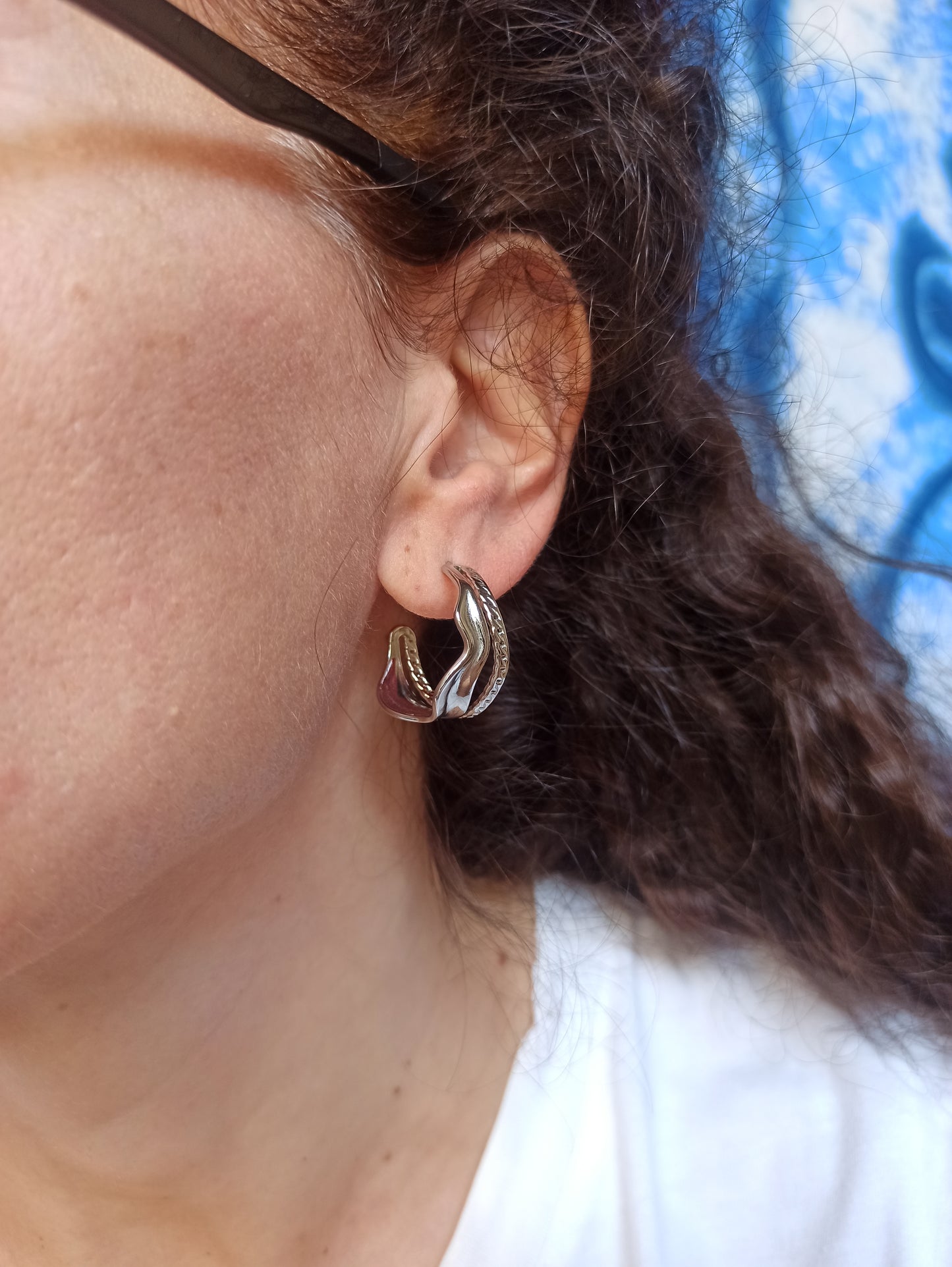 Steel earrings