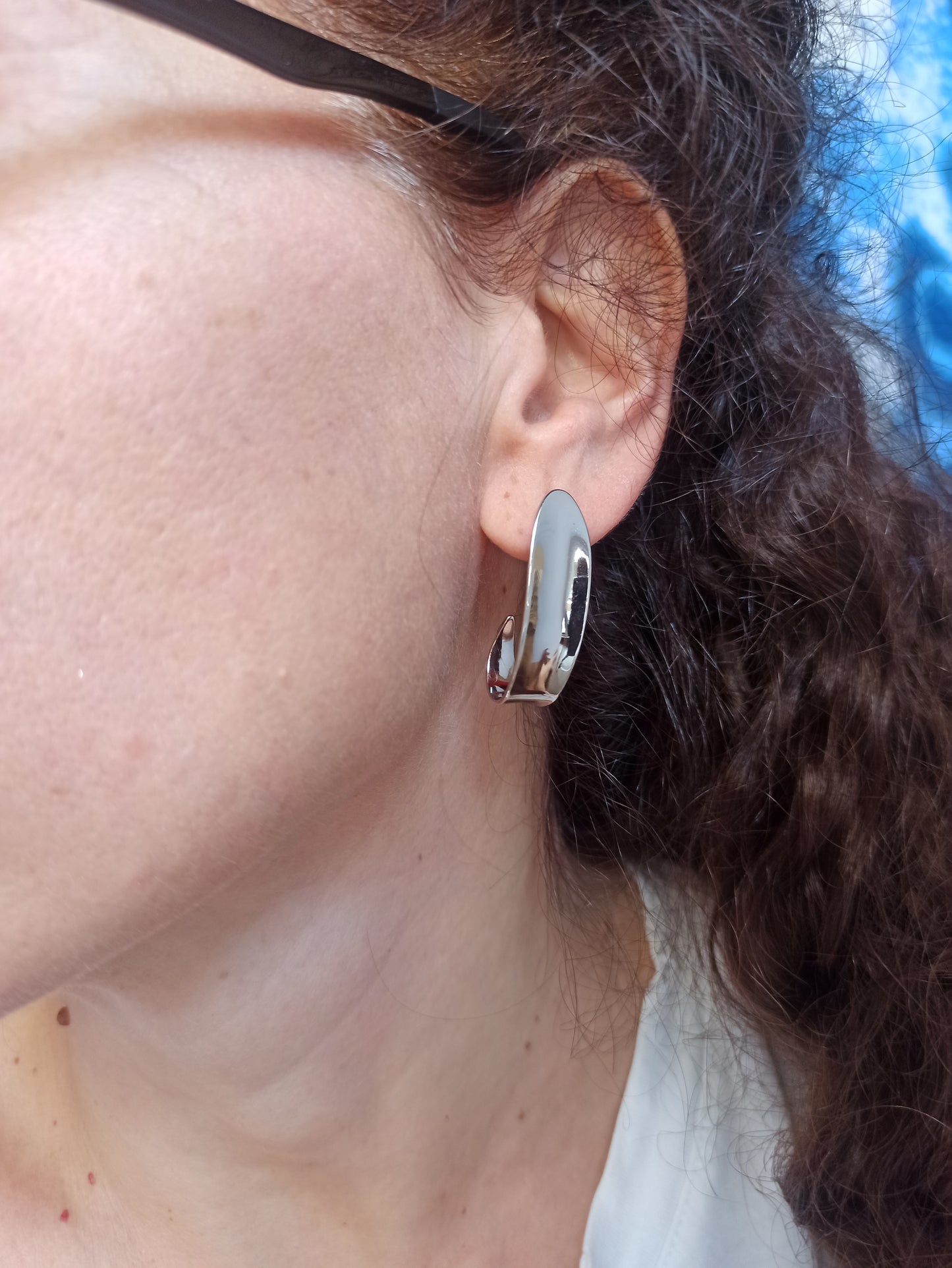 Steel earrings