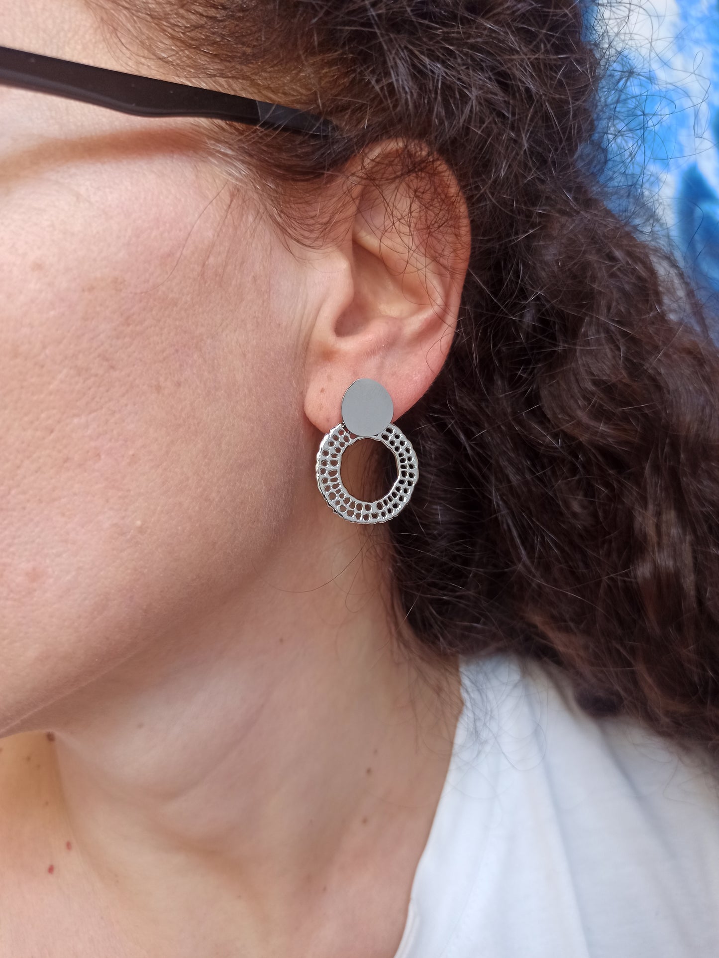 Steel earrings