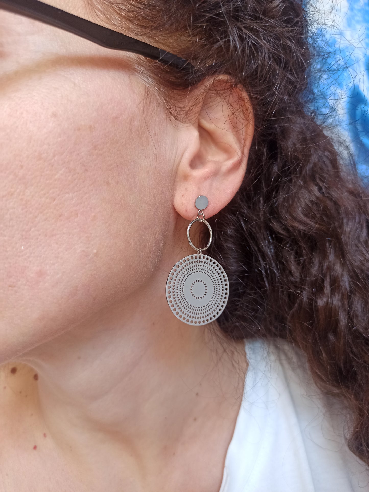 Steel earrings