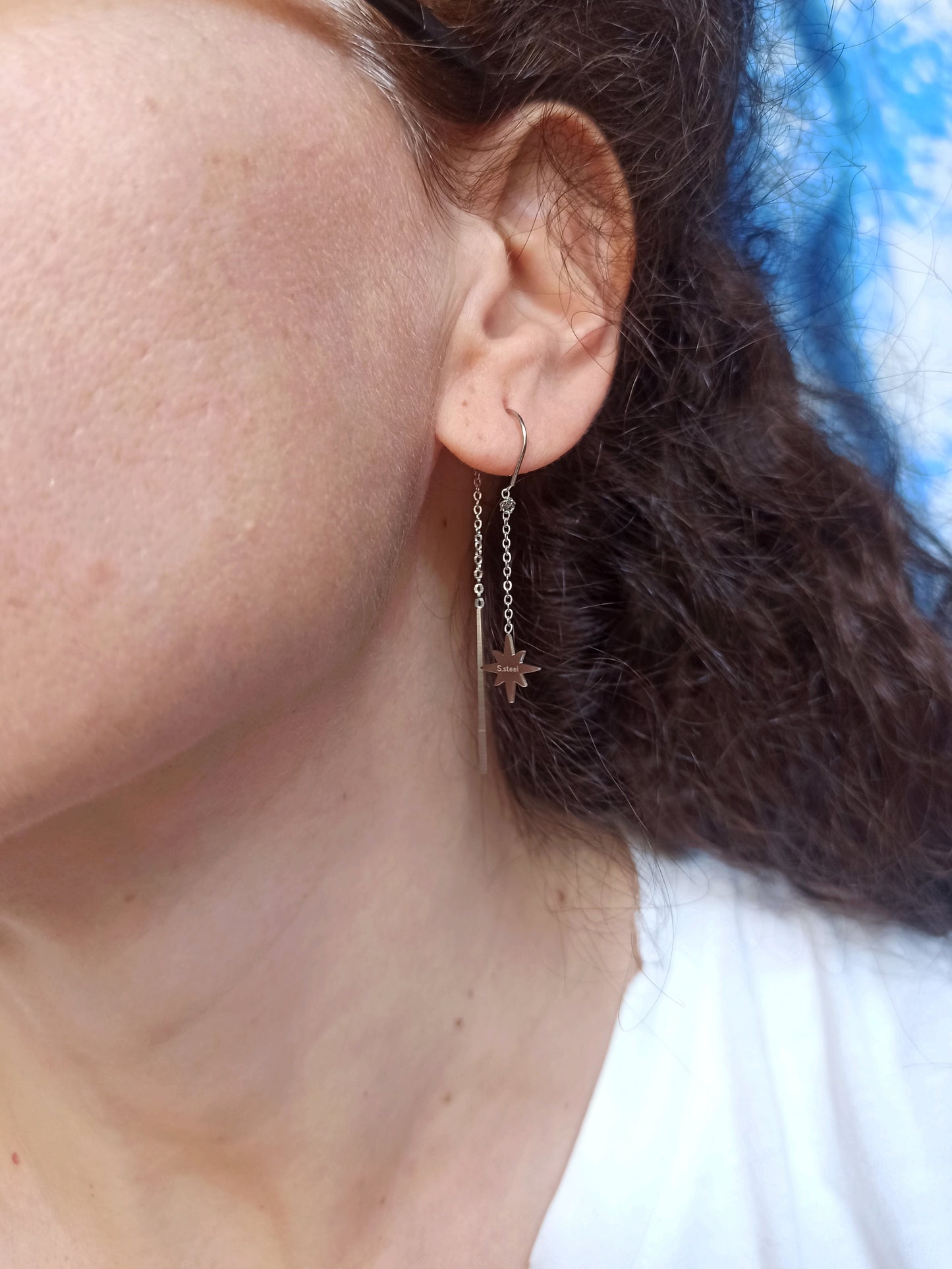 Steel earrings