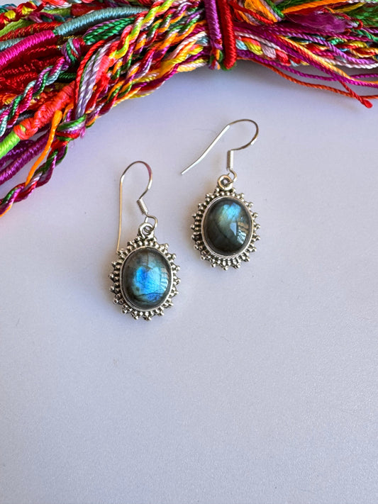925 silver labradorite earrings D30