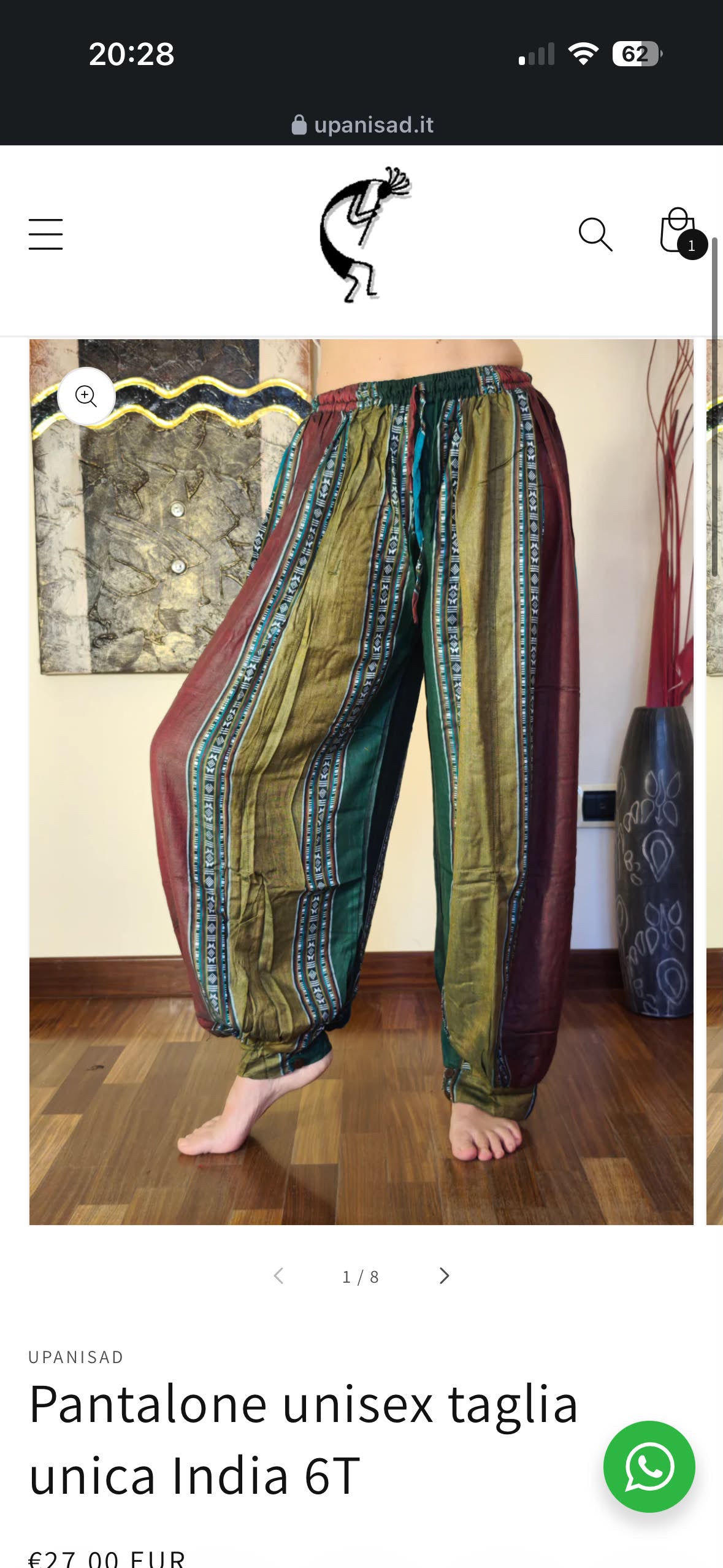 Pantalone unisex taglia unica India 6T